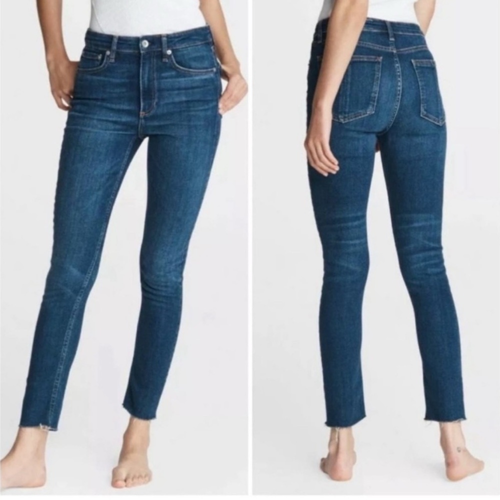 Rag & Bone 10” Ankle Skinny In Mad River Blue.